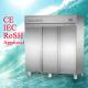 Commercial Stainless Steel Upright Freezers 6 Doors with universal wheel For Restaurant