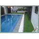 PU Coating S Shaped Indoor Fake Grass Carpet For Swimming Pool Landscaping
