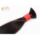 50 CM Bulk Human Hair Extensions, 20 Black Straight Real Remy Human Hair Bulk Extensions For Sale