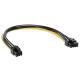 16AWG 6 Pin To 8 Pin PCIE Cable For GPU PSU Breakout Board 50CM Length