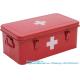 First Aid Medicine Box, First Aid Kit Supplies Bin, Metal Medicine Storage Tin, First Aid Empty Box With Safety Lock