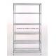 hot sales good quality carbon steel black color 18*48*72'' NSF Household Light Duty 4 Tiers Chrome Metal Wire Shelving