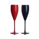 Reusable Plastic Champagne Glasses Party Red Polycarbonate Champagne Flutes 240ml 8.5oz
