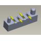 1.27mm Surface Mount Female Header Single Row With Pegs 1*3 Pin To 1*40 Pin H2.00mm
