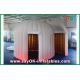 Inflatable Party Decorations Golden Inflatable Photobooth Two Doors With Lighting Air Blower