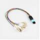 CATV OM3 Ribbon Patch Cord MPO To LC UPC 12 Core Multimode Fiber Optic Cord