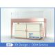 Classical Jewelry Shop Counter / White Jewelry Store Display Cases