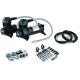 Chick Black Dual Air Compressor  With Mounting Accessories , Steel And Chrome Material