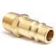 V Style 1/4 Inch NPT Quick Connect Air Fittings , Solid Brass Male Plug
