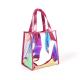 snap Button Closure Holographic TPU Cosmetic Tote Bags