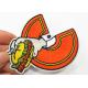 Food Hamburger Custom Embroidered Patches For Clothes / Bag Recycled