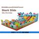 amusement park integrated giant combo bouncer inflatable shark slide