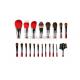 Gorgeous Ultra Soft Makeup Brushes 20Pcs Goat Sable Pony Hair Brushes With Glossy Red Handle