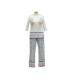 Round Neck Adult / Ladies Pajama Sets Sleeping Clothes With Long Bottoms OEM Service
