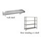Stainless Steel Kitchen Shelves Adjustable Height Solid Floor Standing Wall Shelves