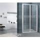 Sand Silver Folding Doors Shower Enclosures Aluminum Alloy  Bathroom 6 MM Tempered Glass