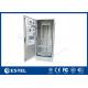 19 Inch Rack Outdoor Telecom Cabinets Waterproof IP55 Active Cooling With Battery Shelf