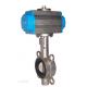Stainless Steel Pneumatic Control Wafer Type Pneumatic Actuator Butterfly Valve