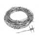 Prison ISO Metal Barbed Wire Single / Double Strand Twist Hot Dip Galvanized