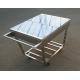 Stainless Steel Kitchen Condiments Trolley For Wok Stove with 12 Containers Capacity