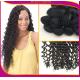 Free Shipping Natural Black 10A Grades 100% Virgin Indian Hair Deep Wave With 4*4inch Lace Closures 10inch-30inches