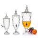 High quality lead-free crystal glass 5L glass juice beverage dispenser with tap