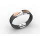 Top Quality Europe Fashion Stainless Steel Genuine Leather Silicone Bangle Bracelet ADB60