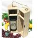 Eco-friendly Natural Wooden Wine Box/Wine Case with Handle for Single Bottle