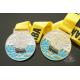 Dragon Boat And Swimming Metal Gold Award Medals For Art Gifts Customized Shape