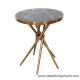 Contermporary 530mm 500mm Stainless Steel Coffee Table With Marble Top