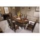 Antique Europe Style wooden furniture diningroom sets table chairs buffet cabinet TN-028N