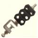 Feeder cable clamp for 3/8'' cable, 6 holes, double type, 10-11.5mm