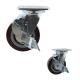Polyurethane 506LBS Side Lock Swivel Wheels With Ball Bearing