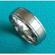 Cobalt Chrome 8MM Double Grooves Middle Satin Finish Wedding Band Ring,White Gold Color