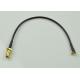Black 50 ohm RF Cable Assembly With SMA Female To MMCX Male Connector