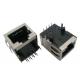 Single Port 10/100Mbps RJ45 Right Angle Connector For Switch / Router / Gateway