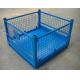 Stackable Warehouse Storage Metal Basket pallet/Stackable Rigid metal wirecrate box/Collapsible