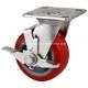 Stainless 5 Plate Brake TPU Caster S7125-85 Maximum Load 250kg for Customized Request