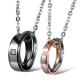 New Fashion Tagor Jewelry 316L Stainless Steel couple Pendant Necklace TYGN054