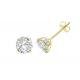9ct 9K Gold Solitaire Earrings , Solitaire Diamond Stud 3mm 4mm 5mm
