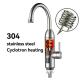 304 Stainless Steel Instant Electric Heating Water Faucet IPX4 With LED Digital Temperature Display