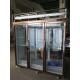 Front and back open doors with 5 layers Upright Display Freezer / Water Drink Milk Tea Refrigerator
