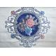 Blue Flower Design Embroidered Curtain Fabric For Hometextile
