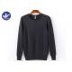 Crew Neck Mens Black Cable Knit Sweater Acrylic Wool Full Sleeves Anti - Wrinkle