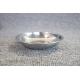 Hot selling snack dish small dipping dish soy sauce plate round silver buffet sushi appetizer food dish