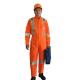 Reflective High Visibility Coveralls / Hi Vis Workwear With Clear ID Pocket
