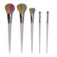 5PCS Cosmetic Makeup Brush Set Personalized Colorful Synthetic Hair Plastic Handle Eyeshadow Blusher