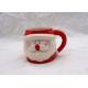 Holiday Christmas Ceramic Santa Face Mugs , 3D Strong Dolomite Coffee Mug