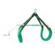 Green Color Cattle Hip Lift With Wood Handle Plastic Outer Tube