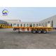 7000-8000mm Wheel Base 3 Axles 4 Axles Flat Bed Trailer for Container Transportation